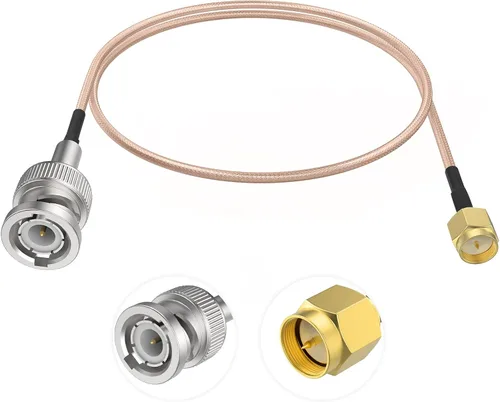 SDTC Tech Cable coaxial SMA macho a BNC macho RG316 de puente de coleta extensor de antena adaptador de conector BNC (20 pulgadas)