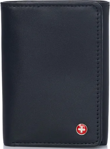 Miniatura 3 de Alpine Swiss RFID Theo - Cartera triple de gran tamaño para hombre, capacidad de lujo con sección de billetes dividida, la colección Camden viene