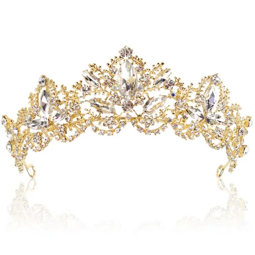Miniatura 8 de Tiara de plata para boda, tiaras y coronas para mujer, tiara de reina de diamantes de imitación para mujer, corona de princesa, diadema