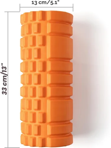 Miniatura 6 de Krightlink Rodillo de espuma de alta densidad patentado de 13 pulgadas para masaje muscular de tejido profundo, masaje muscular y liberación