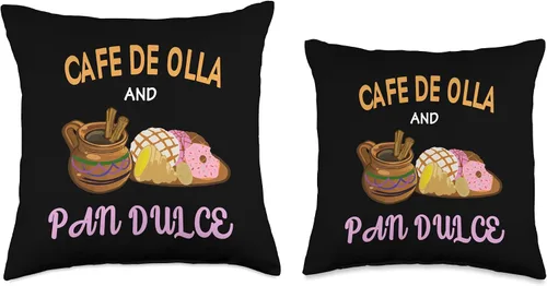 Miniatura 3 de Funny Cafecito Mexican Concha Cafe de Olla and Pan Dulce Cafecito Mexican Concha - Almohada de 16 x 16 pulgadas, multicolor