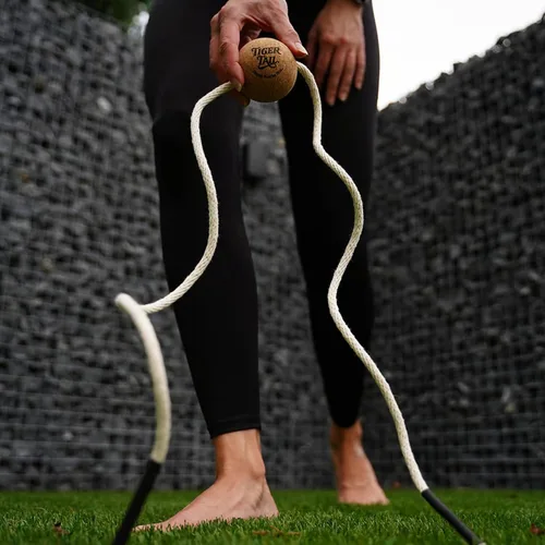 Miniatura 8 de Tiger Tail ReGreen Bola de rodillo de corcho de 2.6 bolas de masaje con cuerda + cuerda de algodón de 50 pulgadas - Masaje profundo de tejidos