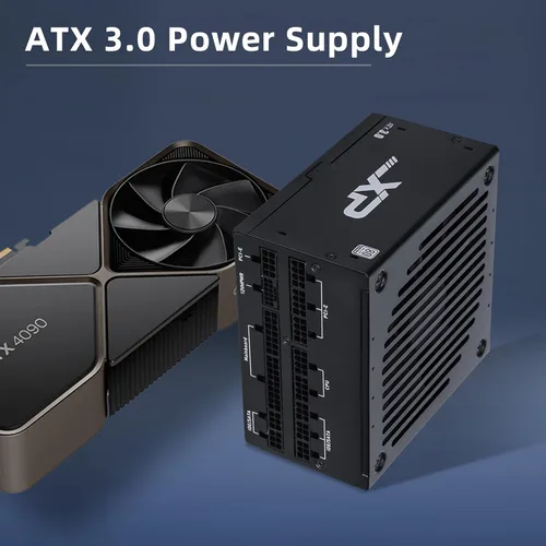 Miniatura 2 de SAMA XP850W Fuente de alimentación PC Platinum 80+ ATX3.0 PCIE5.0 Voltaje completo 12VHPWR PSU Ventilador silencioso Modo ECO Fuente de alimentación