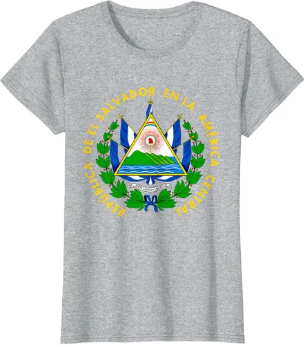 Miniatura 31 de Camiseta con diseño de emblema de la bandera de El Salvador