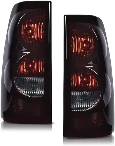 Miniatura 9 de PIT66 Juego de luces traseras compatible con Chevy Silverado 2003-2006 Luz trasera de humo izquierda y derecha, con arnés lente oscura