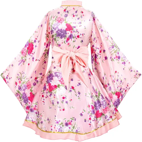 Miniatura 5 de Elibelle Juego de calcetines de seda plegables de seda para mujer, estilo kimono de anime japonés