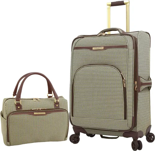 London Fog Oxford III - Juego de 2 piezas (bolsa de cabina y 25 pulgadas giratoria), color verde oliva, Verde -Oliva, London Fog Oxford Iii - Juego