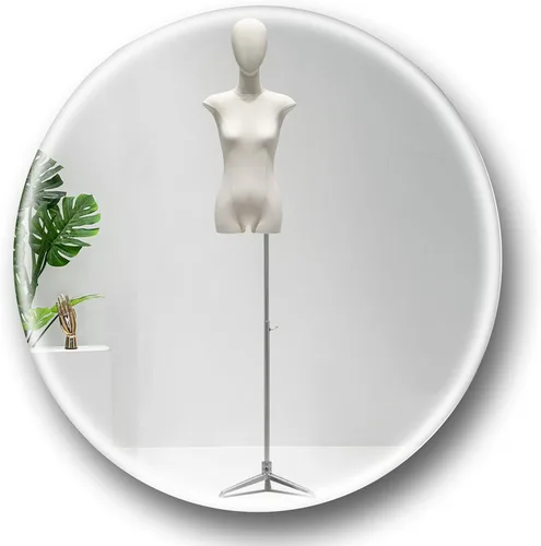 Miniatura 9 de Adjustable Dress Form Mannequin for Women - 59-78 Inch Height, Tailor Dummy for Sewing & Jewelry Display, Burlap Head & Silver Finish, Ideal for