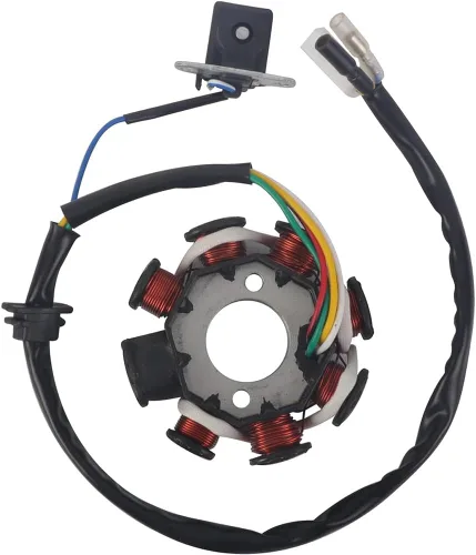 Miniatura 4 de Magneto Estator de encendido 5 cables AC 8 polos GY6 motor 49cc 50cc 80cc 100cc 125cc 150cc 139QMB 147QMD 152QMI 157QMJ Scooter ciclomotor ATV Sunl