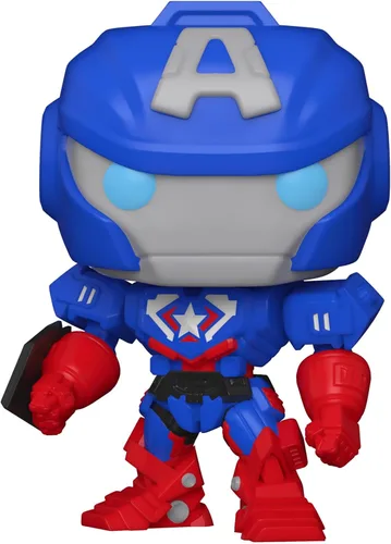 Miniatura 2 de Funko Pop Pop! Marvel: Marvel Mech - Capitán América multicolor, 3.75 pulgadas