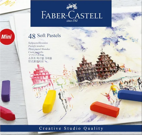 Miniatura 2 de Faber-Castel FC128248 Creative Studio - Crayones suaves en colores pastel (paquete de 48), surtido