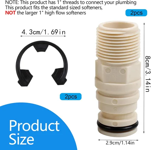 Miniatura 2 de Kit adaptador de instalación de suavizante de agua 7280203 compatible con Kenmore, GE, Whirlpool, Morton, NorthStar, EcoWater, EcoPure etc