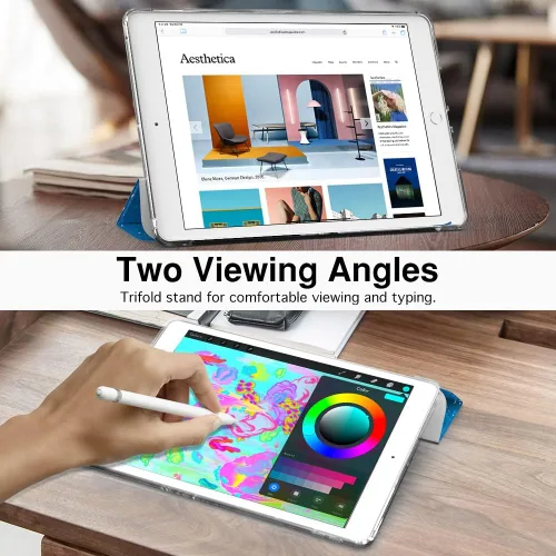 Miniatura 5 de Funda MoKo Compatible con Nuevo iPad de 9ª/8ª/7ª Generación de 10.2 pulgadas (2021/2020/2019), Funda Inteligente Delgada y Ligera con Soporte