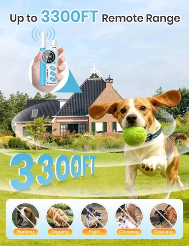 Miniatura 5 de Smart 2-in-1 Dog Shock and Bark Collar - AI Anti-Misoperation, 3300FT Remote Training Collar, IPX7 Waterproof, 4 Modes