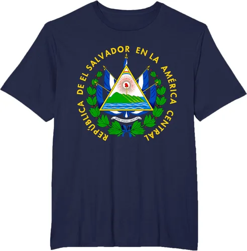 Miniatura 63 de Camiseta con diseño de emblema de la bandera de El Salvador