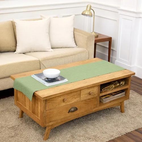 Miniatura 27 de Solino Home - Camino de mesa de lino, amarillo limón cambray, 14 x 120 pulgadas, Athena, lavable a máquina y de 100% lino europeo hecho a mano 15