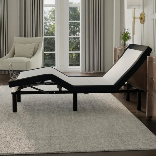 Miniatura 2 de Blissful Nights E4 Twin XL - Base de cama ajustable con masaje, anti ronquidos, gravedad cero, estación de carga USB doble, luz nocturna debajo