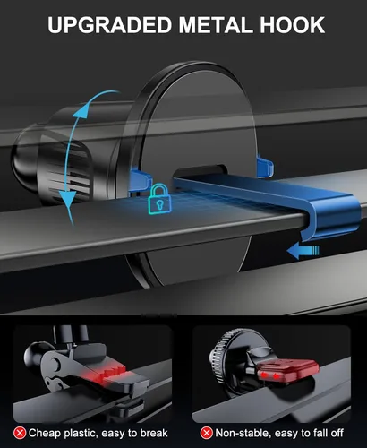 Miniatura 4 de Beeasy Cargador inalámbrico para automóvil, cargador rápido de 15 W, rotación de 360°, sujeción automática y liberación de un solo toque, soporte