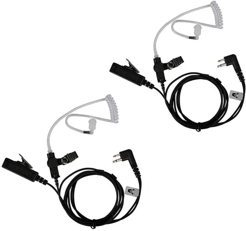 Un auricular de 2 pines con tubo acústico transparente compatible con M0torola CP200 GP300 CLS1110 RDU4100 RMU2040 RMU2080D HKLN4604 HKLN4599 Walkie