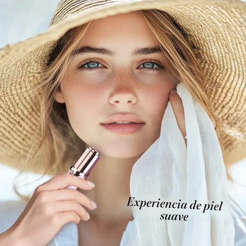 Miniatura 6 de Dispositivo de depilación facial para mujer con batería y 2 cabezales de repuesto, afeitadora facial para mujeres para pelo fino, barbilla, labio
