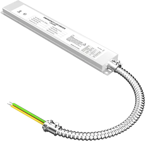 Controlador de emergencia LED de 20 W, 100-347 V CA 175 V CC durante 90 minutos de tiempo de emergencia, controlador LED de emergencia regulable de