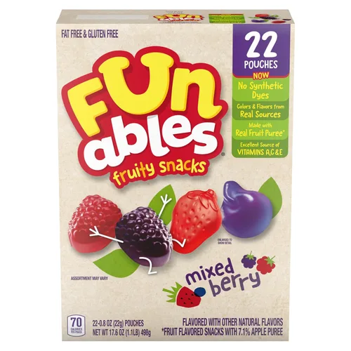 Miniatura 12 de Bocadillos de fruta Funables, bocadillos de bayas mixtas, paquetes de 2.5 onzas (paquete de 48)