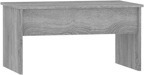 Miniatura 3 de Mesa auxiliar, mesa de centro grande, mesa de centro estrecha adecuada para sala de estar, oficina, balcón, sala de estar familiar, Sonoma gris