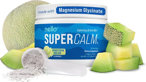 Miniatura 16 de Nello Supercalm - Mezcla de bebida en polvo, reductor de cortisol y ayuda para dormir, L Teanina, Ashwagandha Ksm-66, Magnesio Glicinato, Vitamina