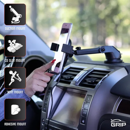 Miniatura 3 de Verizon - Soporte de carga inalámbrica para automóvil, sensor automático, soporte para teléfono de automóvil, 10 W Qi de carga rápida, montaje