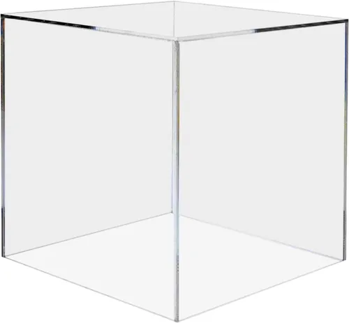 Miniatura 16 de Cajas de exhibición de 3 piezas de acrílico transparente para productos al por menor con parte inferior hueca sin tapa, contenedores de 4 pulgadas