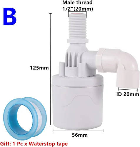 Miniatura 3 de Valve 1/2" Thread Automatic Water Level Control Tower Float Ball Installed Inside Upper Inlet Liquid 1Pc(Type A)