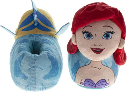 Miniatura 2 de Princesas Disney Encanto La Sirenita - Pantuflas para Niñas, Zapatos de Casa para Niños, Sandalias de Felpa Suave, Cálidas y Cómodas