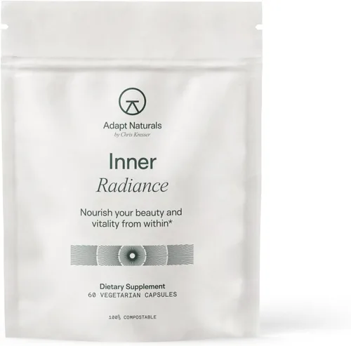Adapt Naturals Inner Radiance - Vitaminas para la piel y las uñas para mujeres y hombres con biotina, colágeno, ácido hialurónico, vitamina C y