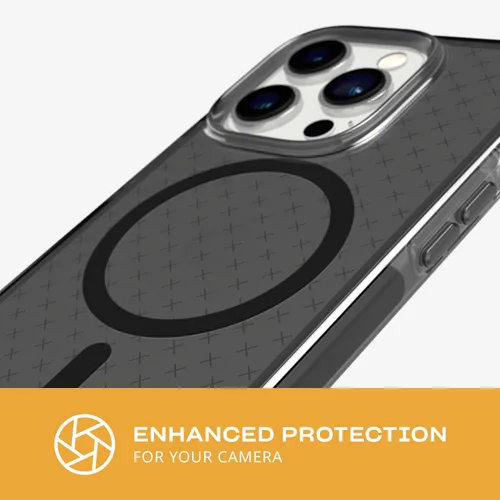 Miniatura 6 de tech21 iPhone 14 Pro Evo Check compatible con MagSafe® - Funda protectora de teléfono delgada y absorbente de golpes con protección FlexShock Negro