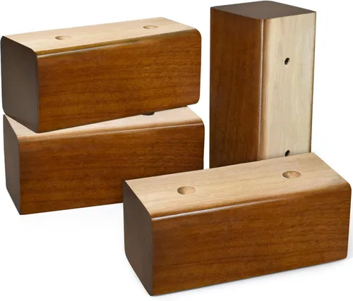 Miniatura 10 de Elevadores de madera (negro, 2 pulgadas)