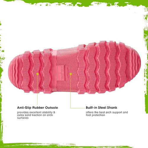 Miniatura 3 de TIDEWE Botas de goma para mujer, botas de lluvia aisladas de neopreno de 0.217 in con vástago de acero, botas de caza impermeables de media