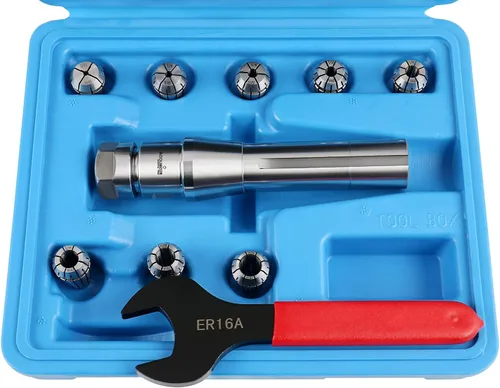 Miniatura 3 de Accusize Industrial Tools R8 Shank Plus 8 Pcs Sistema de Collet Er16, 3/32" - 3/8", 1 Llave en una Caja Ajustada, 0223-0944
