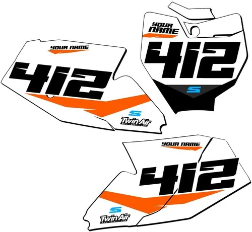 Miniatura 3 de 1998-2001 SX 65 SG64 Custom MX matrículas Senge Graphics Kit compatible con KTM