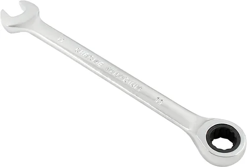 Jiozermi Llave combinada de trinquete de 0.433 in, llave de trinquete métrica de 72 dientes SAE 12 puntos de trinquete de caja terminada herramientas