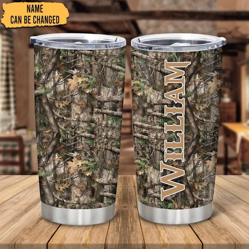 Miniatura 2 de Hyturtle Regalos de Caza Personalizados Para Hombres - Vaso Térmico de Caza de Camuflaje de 20 Oz Taza de Café de Viaje de Acero Inoxidable - Regalo