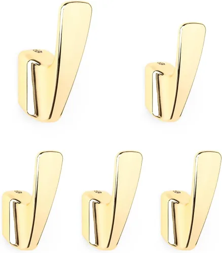 Miniatura 8 de Paquete de 5 ganchos para abrigos, ganchos de pared, ganchos para abrigos de montaje en pared, soporte de ganchos de pared de metal para colgar