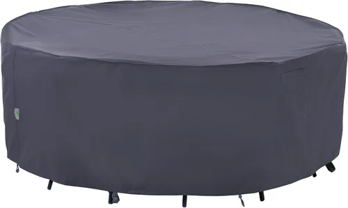 Miniatura 13 de F&J Outdoors Fundas para muebles de patio, impermeables, resistentes a los rayos UV, tela antidesgarros, cubierta para mesa de exterior, cubierta