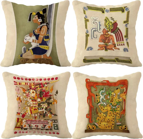 Miniatura 4 de Juego de 6 fundas de almohada africanas de tribu étnica de arte africano, 18 x 18 pulgadas, regalo de mujer africana, decoración de habitación