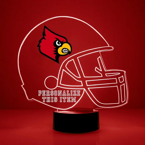 Miniatura 34 de Lámpara nocturna con señal LED personalizada de casco de fútbol de la Universidad de Alabama Crimson Tide con nombre o imagen personalizada