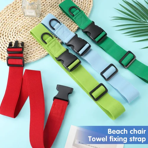 Miniatura 2 de Paquete de 8 bandas de toalla de playa, bandas de toalla de playa, clips de toalla elásticos para sillas de playa, artículos esenciales de crucero
