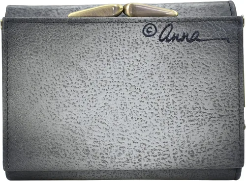 Miniatura 31 de Anna by Anuschka Cartera de tres pliegues pintada a mano para mujer de cuero