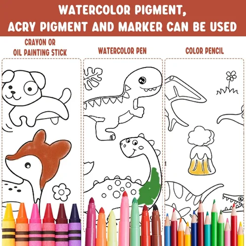 Miniatura 5 de 2 piezas de rollo de dibujo para niños, rollo de papel para colorear para regalo para niños, rollo de papel de dibujo y pintura DIY de 120 * 11.8