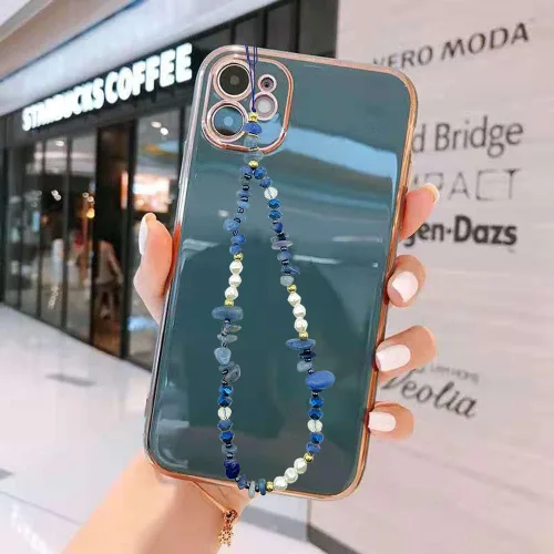 Miniatura 4 de 6 dijes con cuentas para teléfono, correas con cuentas de frutas, estrellas, perlas falsas y arcoíris, cadenas de teléfono con cuentas para cámara