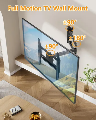 Miniatura 5 de FORGING MOUNT - Soporte de pared para TV de esquina con brazo largo para televisores de 26" a 65" - Fácil de instalar, diseño de un solo soporte