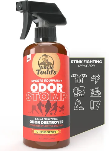 Uncle Todd’s Odor Stomp Aerosol Eliminador de Olor para Equipo Deportivo - Desodorizador de Fuerza Extra con Enzimas para Fútbol, Hockey, Bolsas de